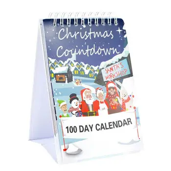 2023 Vianočné 100 Deň Časovač Stolový Kalendár Tvorivé Cartoon Stolový Kalendár Vianočné Dekorácie Slávnostné Pripomenutie Plánovač