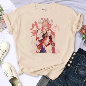 Genshin Vplyv t-shirts ženy dizajnér tričko žena grafické Japonský komiks oblečenie