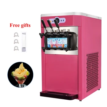 Tri Chutí Zmrzlina Stroj Obchodné Soft Ice Cream Tvorcovia Ploche Pohár Stroj Na Výrobu Zmrzliny