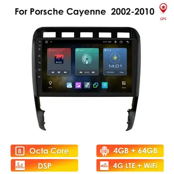 QUAD CORE Android 10 Auto multimediálne Rádio Prehrávač Pre Porsche Cayenne S GTS 2002-2010 auto stereo FM RDS DSP 2 Din GPS Navigácie