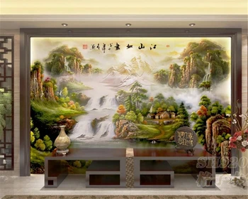Prispôsobený Tapety 3D Photo nástenná maľba, Feng Shui, Čínske Maľby krajinomaľbou Pozadí Steny Obývacia Izba Hotel Tapety