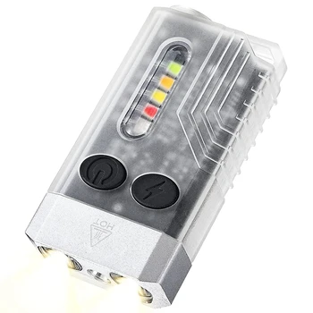 1 Kus Mini LED Keychain Baterky, Nabíjateľné Pocket Torch 1000LM Malé Silný Horák IPX4 S 14 Režimy