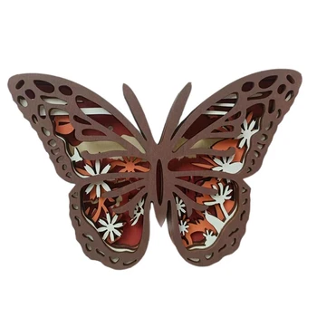 Drevené 3D Zvierat, Rezbárstvo, Motýľ v Kabíne Dekor Drevené Sochy Zvierat, Zrubové Steny Výzdoba Umenia Pre Domáce Spálňa Jednoduché Použitie