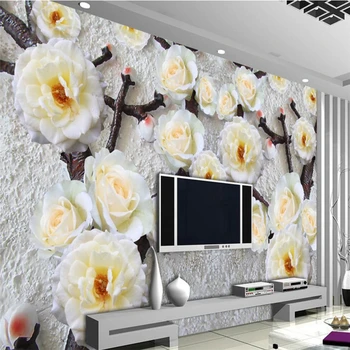wellyu abstraktných de parede para quarto Vlastné tapetu Moderné kvet, TV joj, steny pozadí maľovanie na papier peint