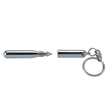 10PCS Guľôčkové Pero Keychain Multifunkčné Mini Kovový Krúžok na kľúče z Nehrdzavejúcej Ocele, Teleskopické Pero Keyring Telescoping Nástroj pen (Pero)