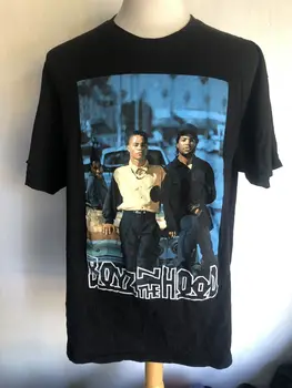 BOYZ N THE HOOD (2019) Úradný Mužov ICE CUBE Chlapcov v Kapucňou T-Shirt Veľkosť XL dlhé rukávy