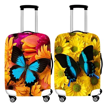 Vzor motýľ, Elastickej Tkaniny Batožiny Ochranné Kryty na 18-32 Palcov Batožiny Kryt Kufor Prípade Cestovné Príslušenstvo