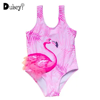 Nové Ružové Plameniaky Plavky pre Deti, Dievčatá 1 Až 6 Rokov, Deti Plávanie Nosiť Bikiny Batoľa Dievča plavky