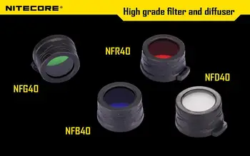 Doprava zadarmo 1pc Nitecore Colour Filter(40 mm) NFR40 NFB40 NFG40 NFD40 vhodné pre EA4 P25 baterka s hlavou 40 mm