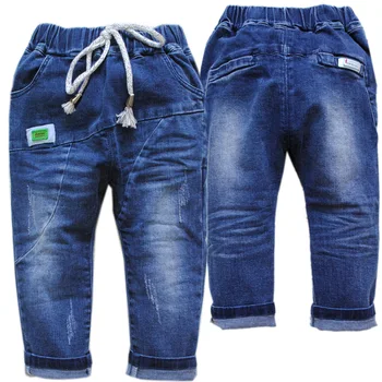 4061 námornícka modrá deti detské džínsy baby chlapci džínsy elastický pás mäkké džínsové nohavice detské nohavice