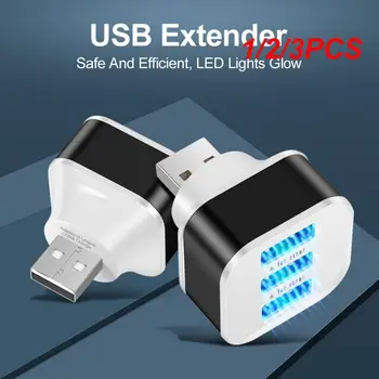 1/2/3KS Port USB Sloty Hub Adaptér USB 3in1 2.0 Viacerých Rozhranie USB Vstup Auto USB Extender Auto Elektronika Príslušenstvo