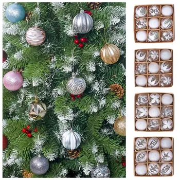 9PCS Dia. 6TYP Vianočné Závesné Gule Vianočný Strom Ornament Domáce Dekorácie Snowflake Vianočné Gule Biela Rozloženie Stránok, Drop Ornament