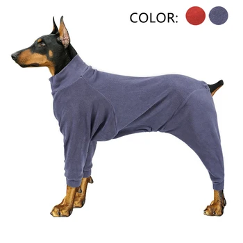 Fleece je Pes Pyžamá pre Stredne Veľké Psie Oblečenie v Zime Teplé Big Dog Srsť bunda s kapucňou, Nohavice Pulóvre Oblečenie Kombinézach