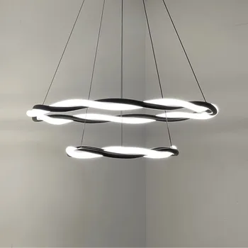 Nordic Jednoduché Krúžok LED Luster Dizajnér Garland Kruhu Prívesok Svetlá, Jedáleň, Obývacia izba, Spálňa Dekoratívne Osvetlenie