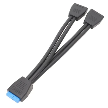 USB Hlavičky Predlžovací Kábel, 19/20 Pin 1 2 Y Rozdeľovač Vnútorného pnutia, Adaptér urob si sám