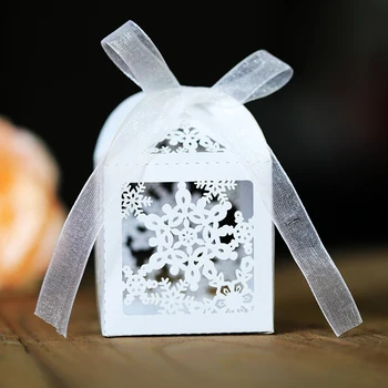 50/100 Vianočný stromček Candy Box Snowflake Bell Balenie Darčeka Narodeniny, Krst, Vianočné, Svadobné Party Dekorácie Prospech Dodávky