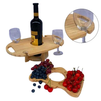 Vonkajšie Víno Tabuľka Prenosný Skladací Piknik Odnímateľný Jedálenský Stôl