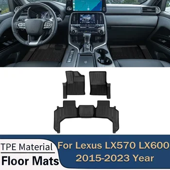 Pre Lexus LX570 LX600 2015-2023 Auto All-Počasie Non-slip Nohy Podložky, bez Zápachu Pad Nepremokavé Zásobník Mat Interiérové Doplnky