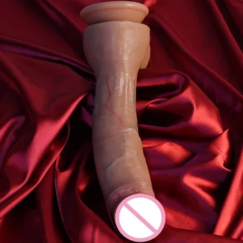 26 cm Super Mäkké Obrovské umelé penisy pre Ženy Realistické Veľký Penis S Tlačením Pošvy G Mieste Ženská Masturbácia, Sexuálne Hračky Dodávky 18+