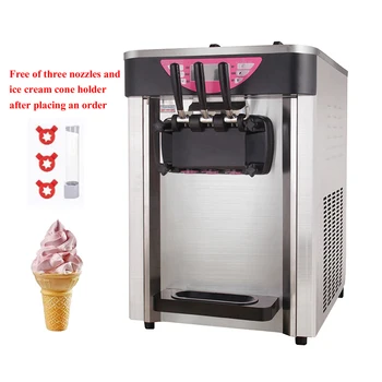 Soft Ice Cream Stroj Ploche Pohár Zmrzliny Stroj na Výrobu Nehrdzavejúcej Ocele Ice Cream Tvorcovia 110v 220v