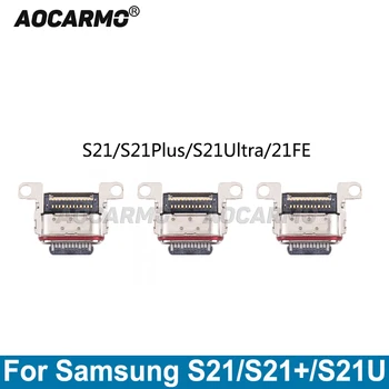 Aocarmo 1Pcs USB Nabíjací Port Náhradné Diely Pre Samsung Galaxy S21 Plus Ultra S21+ S21FE Nabíjačky Konektor Dock Chvost Jack