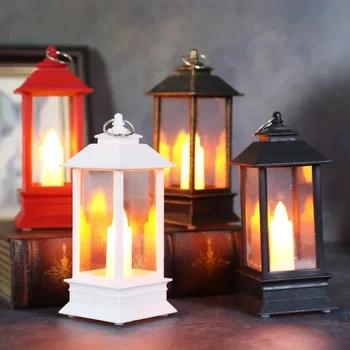 Halloween, Vianočné Dekorácie, Sviečky, Svetlo Sviečkový Lampa Vintage Závesné LED Svietidlo Home Holiday Party Dekor Dary