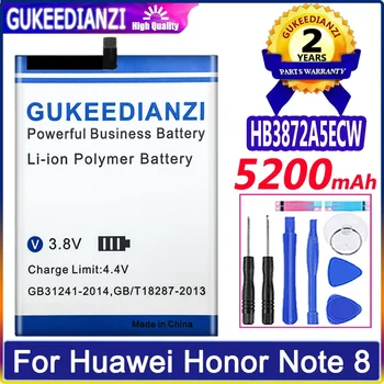GUKEEDIANZI HB3872A5ECW 5200mAh Batériu Pre Huawei Honor Poznámka 8 Note8 EDI-DL00 EDI-AL10 Náhradné Batérie + Trať Č.