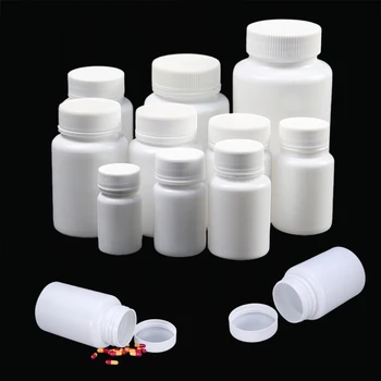 30PCS 15ML-100ML Prázdne Biele Veľké Ústa Medicíny Fľašu s Vekom Naplniteľné HDPE Plastové Fľaše, Nádoby na Tabletky, Kapsule Tablet