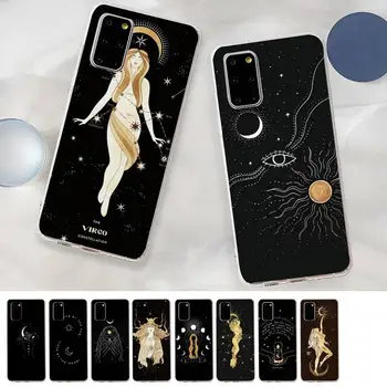 Čarodejnice Mesiac Tarot Mystic Totem Telefón puzdro Pre Samsung S20 S30 S21 Ultra S8 S9 S10 S20 S30 Plus S10E S20fe 4G 5G Transparentné