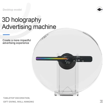 Voľným Okom 3D Holografické Projektor Reklama Stroj Stolový Ventilátor s Prehrávaním Zvuku Diaľkové Ovládanie Pc Prenášať Obrázky, Video
