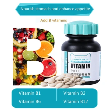 Pet Mačka Multivitamín Tablety 150 Tabliet All-purpose Doplnok stravy Vitamín B, Vitamín E pre Mačky a Psy
