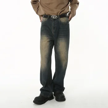 SYUHGFA Wearproof Gradient Trend Jean pánske Oblečenie na Jeseň Nový Štíhly Muž Neforemné Džínsové Nohavice Núdzi Širokú Nohu, Streetwear
