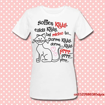 T-shirt donna Soffice Kitty, canzone Sheldon Cooper Veľký Tresk, Teória inšpirovaná človeka t-tričko tee