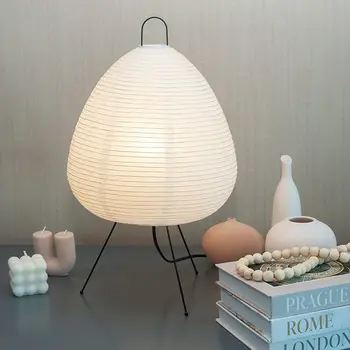 Japonský Dizajn stolná Lampa Akari Wabi-sabi Stôl Svetlá ryžový Papier Stojaca Lampa Stmievateľné prostriedky na Ochranu Očí, Nočné Lampy Domova