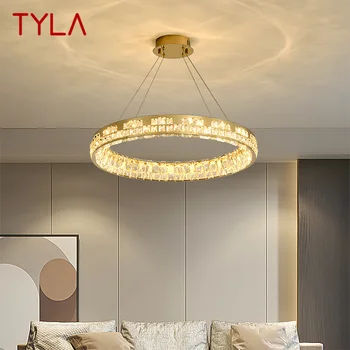 TYLA Moderné Crystal Prívesok Lampa Led Kolo Krúžok Luster Nordic Tvorivé Svetlo Luxusná Výzdoba Pre Obývacia Izba, Spálňa