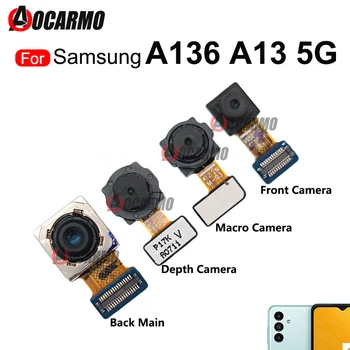 Pôvodný Pre Samsung Galaxy A13 5G SM - A136 vga Kamera + vzadu Hĺbka Makro Zadné Hlavný Fotoaparát Flex Kábel Opravy