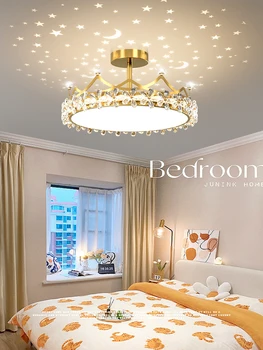 Zlaté Crystal LED Luster pre Obývacej Izby, Spálne, Chodby Stropné svietidlo Krytý Dekor Lampa Nordic Luxusné Petal Prívesok Svetlo