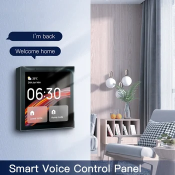 Plastové Tuya Wifi Multifunkčný Dotykový Ovládací Panel, 4 Palca V Stene Strednej Hlasovej Controllr Intelligent Smart Home