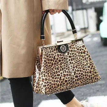2023 Nové Módne leopard Ženy Kabelky Európsky Dizajn lakovanej Kože Lady Tašky cez Rameno Žena Dievča Značka Luxusných Crossbody Taška