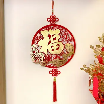 Čínsky Nový Rok Sústredné Uzol Šťastie 3D Fu Zi Prívesok Hrnú Samoopaľovacie Čínsky Uzol Strapec Ozdoby Jarný Festival Dodávky