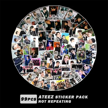 KPOP 99PC/Set ATEEZ Album 2024 SEZÓNA JE POZDRAVY Nálepky Príručka Nálepky Hongjoong Seonghwa Yunho Yeosang Darček Kolekcie