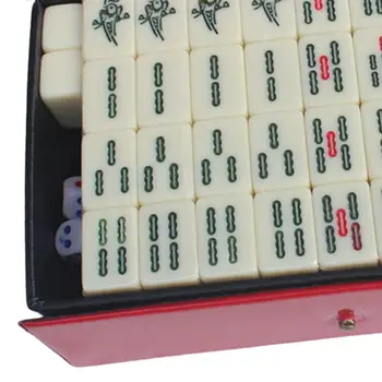 Mini Čínsky Mahjong Hra Dosková Hra Maj Jongg pre rodinné Cestovné hry