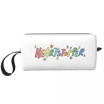 Heartstopper Rainbow Make-Up Tašky Charlie Nick Chlapci Milujú Mužov Kozmetická Taška Trend Cestovné Make-Up Organizátor Prípade