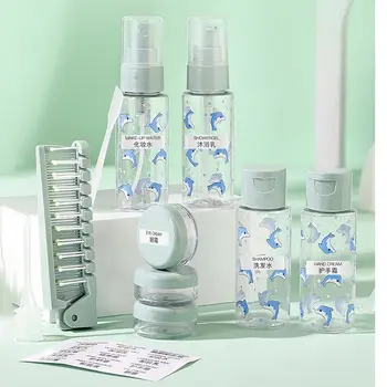 Sprchový Gél Môže Šampón s Úložný Vak Naplniteľné Fľaše Set Toaletná Organizátor Kozmetické Kontajner make-up Súprava Fliaš