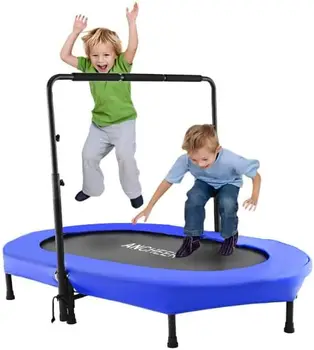 Trampolína, Mini Rebounder Trampolína s Nastaviteľná Rukoväť, Cvičenie Trampolína pre Indoor/Záhrada/Cvičenie Kardio, Rodič-Dieťa