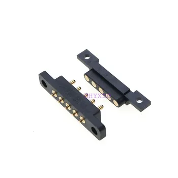 1 pár Pružinou Konektor Pogo Pin 5 Pin 2.54 mm Ihrisku Cez Diery PCB Vertikálne S plug-in Panel Mount jednoradové Pásy