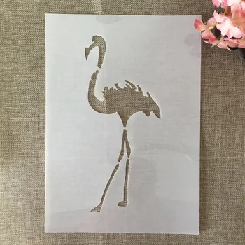 A4 29 cm Jedného Flamingo DIY Vrstvenie Blany Nástenné Maľby Zápisník Sfarbenie Razba Album Dekoratívne Šablóny