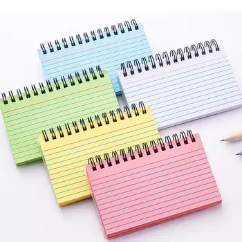 4Pcs Plánovač Notebook Cievka Dizajn Denník Plán Kniha-obojstranné Písanie Notebook Farebné Rozhodol Notecards Office Školy Suppies