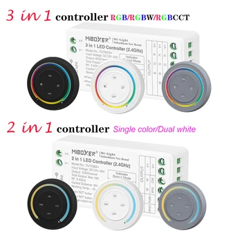 Miboxer 2.4 G Sunrise Diaľkové Použitie pre 3 v 1(RGB/RGBW/RGBCCT) Led Controller a 2 v 1 Led controller