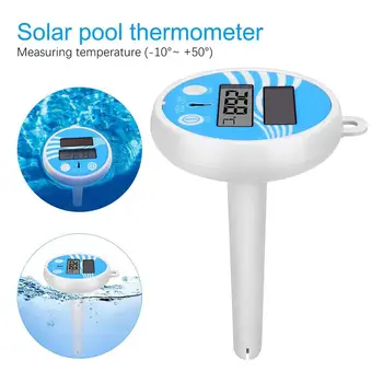 Plávajúce Bazén Teplomer Solárny Vonkajšie Kúpeľné Digitálny Merač Rybník Vaňou Nepremokavé Teplota meradla, LCD Displej